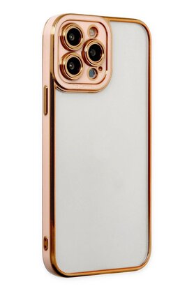 CepteToptan iPhone 13 Pro Kılıf Liva Lens Silikon - Rose - DROPX4136-5099