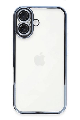 CepteToptan iPhone 16 Plus Kılıf Lensli Silikon - Açık Mavi - DROPX7180-4566
