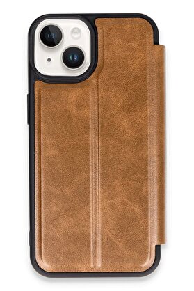 CepteToptan iPhone 14 Kılıf Flip Cover - Taba - DROPX1473-8162