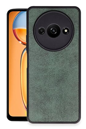 CepteToptan Xiaomi Redmi A3 4G Kılıf Aras Deri Kapak - Koyu Yeşil - DROPX6695-6315