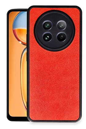 CepteToptan Realme 12 5G Kılıf Aras Deri Kapak - Kırmızı - DROPX4457-5769