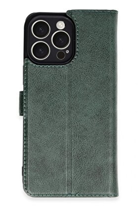 CepteToptan iPhone 16 Pro Max Kılıf Trend S Plus Kapaklı Kılıf - Yeşil - DROPX1313-8557