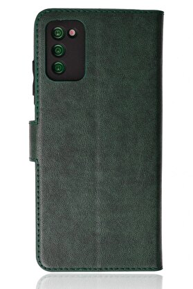 CepteToptan Samsung Galaxy A03S Kılıf Trend S Plus Kapaklı Kılıf - Yeşil - DROPX5315-3050
