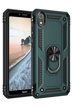 CepteToptan Xiaomi Redmi 7A Kılıf Sofya Yüzüklü Silikon Kapak - Yeşil - DROPX2989-6979