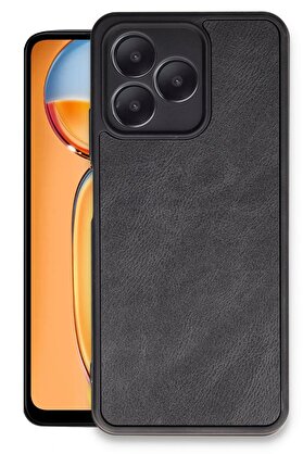 CepteToptan Realme Note 50 4G Kılıf Aras Deri Kapak - Siyah - DROPX4019-2594