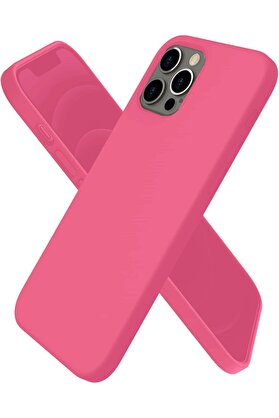 CepteToptan iPhone 12 Pro Kılıf First Silikon - Pembe - DROPX3298-5477