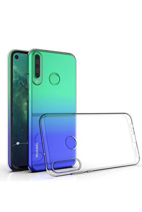 CepteToptan Huawei Y6P Kılıf Lüx Şeffaf Silikon - Şeffaf - DROPX9329-4367