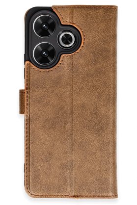 CepteToptan Xiaomi Redmi 13 4G Kılıf Trend S Plus Kapaklı Kılıf - Taba - DROPX9793-2981