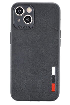 CepteToptan iPhone 13 Mini Kılıf Loop Deri Silikon - Siyah - DROPX9633-7611