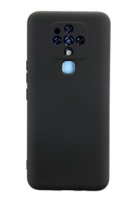 CepteToptan Tecno Camon 16 Kılıf Nano içi Kadife Silikon - Siyah - DROPX7754-9923