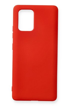 CepteToptan Samsung Galaxy A91 / S10 Lite Kılıf Nano içi Kadife Silikon - Kırmızı - DROPX6907-4549