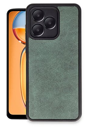 CepteToptan Realme Note 50 4G Kılıf Aras Deri Kapak - Koyu Yeşil - DROPX6299-5796