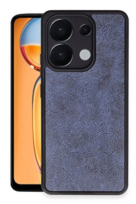 CepteToptan Xiaomi Redmi Note 13 4G Kılıf Aras Deri Kapak - Lacivert - DROPX7062-5019