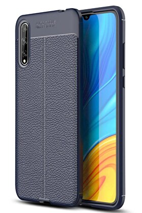 CepteToptan Huawei P Smart S Kılıf Auto Focus Kapak - Lacivert - DROPX4277-5757