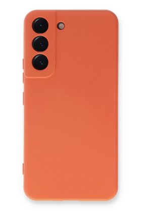 CepteToptan Samsung Galaxy S22 Plus Kılıf Nano içi Kadife Silikon - Turuncu - DROPX3993-6043