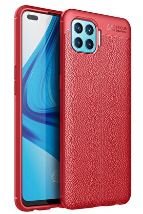 CepteToptan Oppo Reno 4 Lite Kılıf Auto Focus Kapak - Kırmızı - DROPX2059-1466