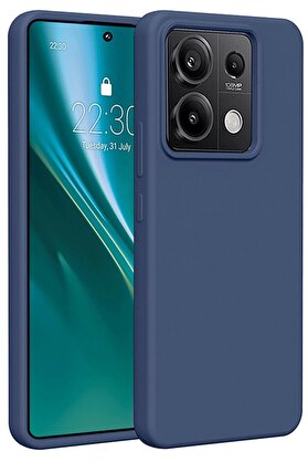 CepteToptan Xiaomi Redmi Note 13 Pro 4G Kılıf First Silikon - Lacivert - DROPX5394-1215