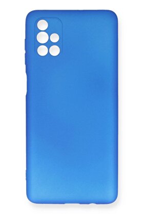 CepteToptan Samsung Galaxy M51 Kılıf First Silikon - Mavi - DROPX9478-7548