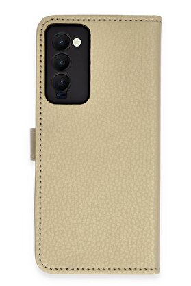 CepteToptan Tecno Camon 18 Kılıf Trend S Plus Kapaklı Kılıf - Gold - DROPX7157-5555