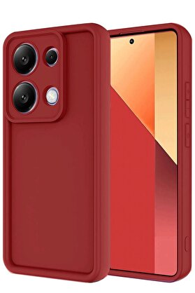 CepteToptan Xiaomi Redmi Note 13 Pro 4G Kılıf Viera Silikon - Kırmızı - DROPX2100-7881