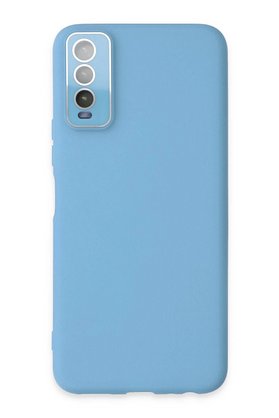 CepteToptan Vivo Y11S Kılıf Lansman Glass Kapak - Mavi - DROPX5254-2527