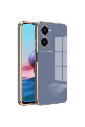 CepteToptan Vivo Y18 Kılıf Volet Silikon - Mavi - DROPX7684-8584
