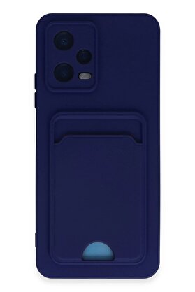 CepteToptan Xiaomi Poco X5 5G Kılıf Kelvin Kartvizitli Silikon - Lacivert - DROPX2770-4048