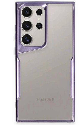 CepteToptan Samsung Galaxy S23 Ultra Kılıf Boyi Silikon Kapak - Derin Mor - DROPX4543-9424