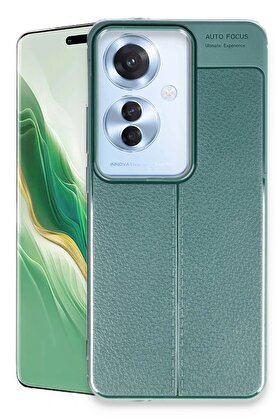 CepteToptan Oppo Reno 11F Kılıf Auto Focus Kapak - Koyu Yeşil - DROPX6673-2262
