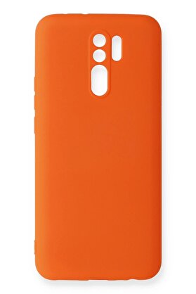 CepteToptan Xiaomi Redmi 9 Kılıf Nano içi Kadife Silikon - Turuncu - DROPX7919-6786