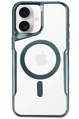 CepteToptan iPhone 16 Plus Kılıf Boyi Magsafe Silikon Kapak - Turkuaz - DROPX2250-6222