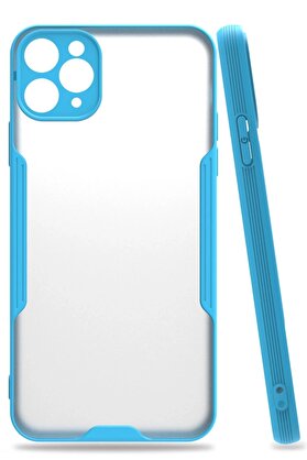 CepteToptan iPhone 11 Pro Max Kılıf Platin Silikon - Mavi - DROPX6976-7446