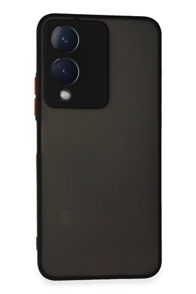 CepteToptan Vivo Y17S Kılıf Montreal Silikon Kapak - Siyah - DROPX4028-7930