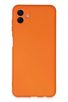 CepteToptan Samsung Galaxy A04E Kılıf Nano içi Kadife Silikon - Turuncu - DROPX8729-4967