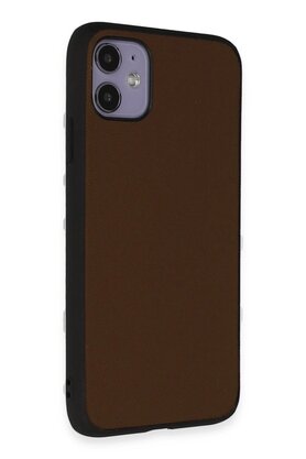 CepteToptan iPhone 11 Kılıf Taft Kapak - Kahverengi - DROPX8307-5191