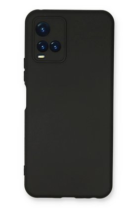 CepteToptan Vivo Y21S Kılıf Nano içi Kadife Silikon - Siyah - DROPX9280-4920