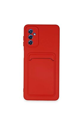 CepteToptan Samsung Galaxy A14 4G Kılıf Kelvin Kartvizitli Silikon - Kırmızı - DROPX1796-5053