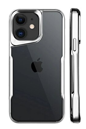 CepteToptan iPhone 11 Kılıf Boyi Silikon Kapak - Gümüş - DROPX1084-1134