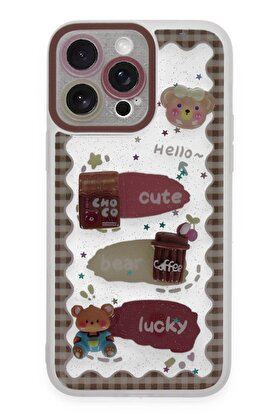 CepteToptan iPhone 14 Pro Max Kılıf Sweet Desenli Silikon Kapak - Şeffaf - DROPX2805-9697