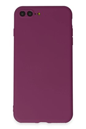 CepteToptan iPhone 7 Plus Kılıf First Silikon - Mürdüm - DROPX9191-6246