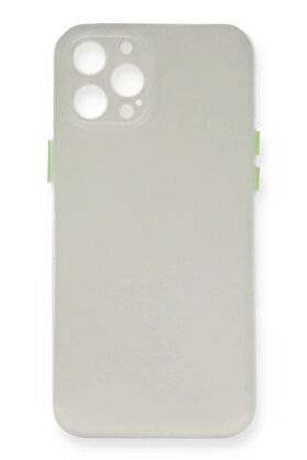 CepteToptan iPhone 12 Pro Max Kılıf PP Ultra İnce Kapak - Beyaz - DROPX7929-5187