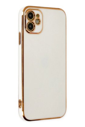 CepteToptan iPhone 12 Kılıf Volet Silikon - Beyaz - DROPX6456-8447