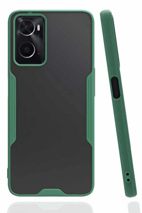 CepteToptan Oppo A96 Kılıf Platin Silikon - Yeşil - DROPX3318-8901