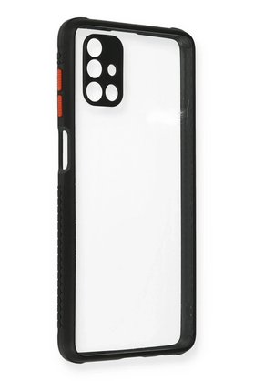 CepteToptan Samsung Galaxy M51 Kılıf Miami Şeffaf Silikon - Siyah - DROPX6215-9753