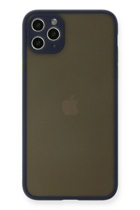 CepteToptan iPhone 11 Pro Max Kılıf Montreal Silikon Kapak - Lacivert - DROPX6837-6558