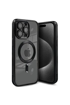 CepteToptan iPhone 15 Pro Max Kılıf Kross Magneticsafe Kapak - Siyah - DROPX6140-3333