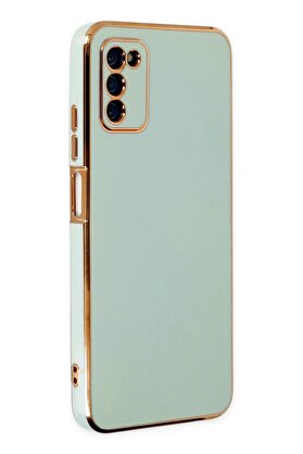 CepteToptan Samsung Galaxy A03S Kılıf Volet Silikon - Açık Yeşil - DROPX8023-3401