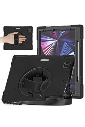 CepteToptan iPad Pro 12.9 (2020) Kılıf Amazing Tablet Kapak - Siyah - DROPX8310-1857