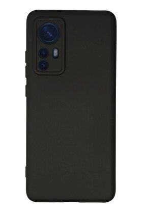 CepteToptan Xiaomi Mi 12 Kılıf Nano içi Kadife Silikon - Siyah - DROPX6051-9876