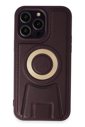CepteToptan iPhone 14 Pro Kılıf Merkür Magneticsafe Standlı Kapak - Derin Mor - DROPX9641-3955